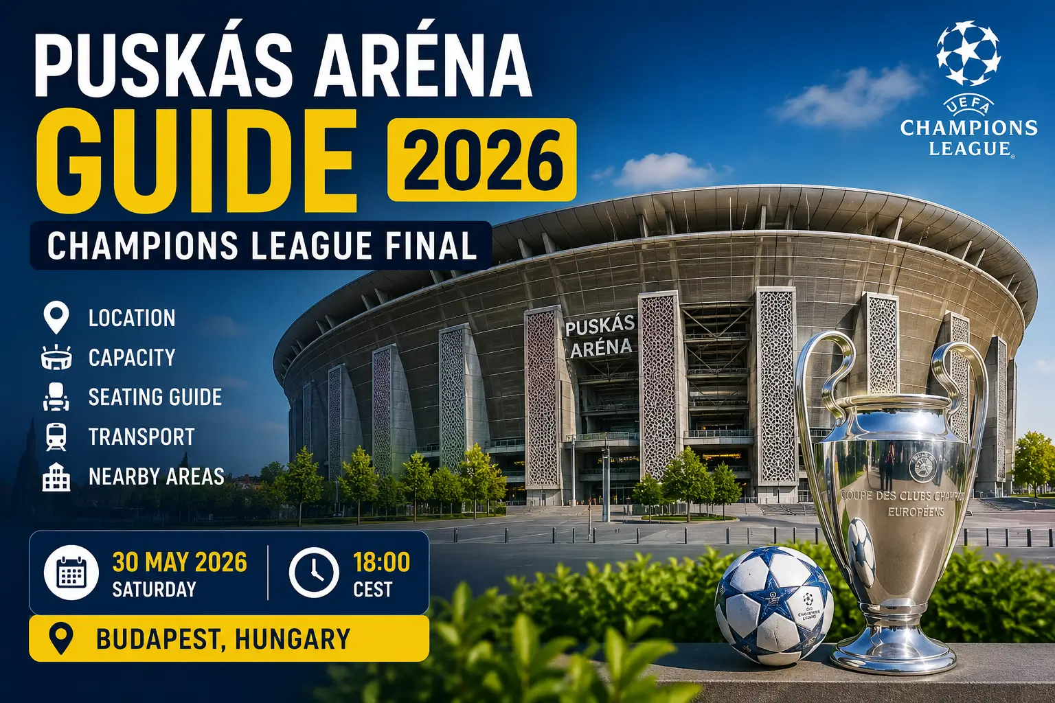 Puskás Aréna guide 2026 Champions League final