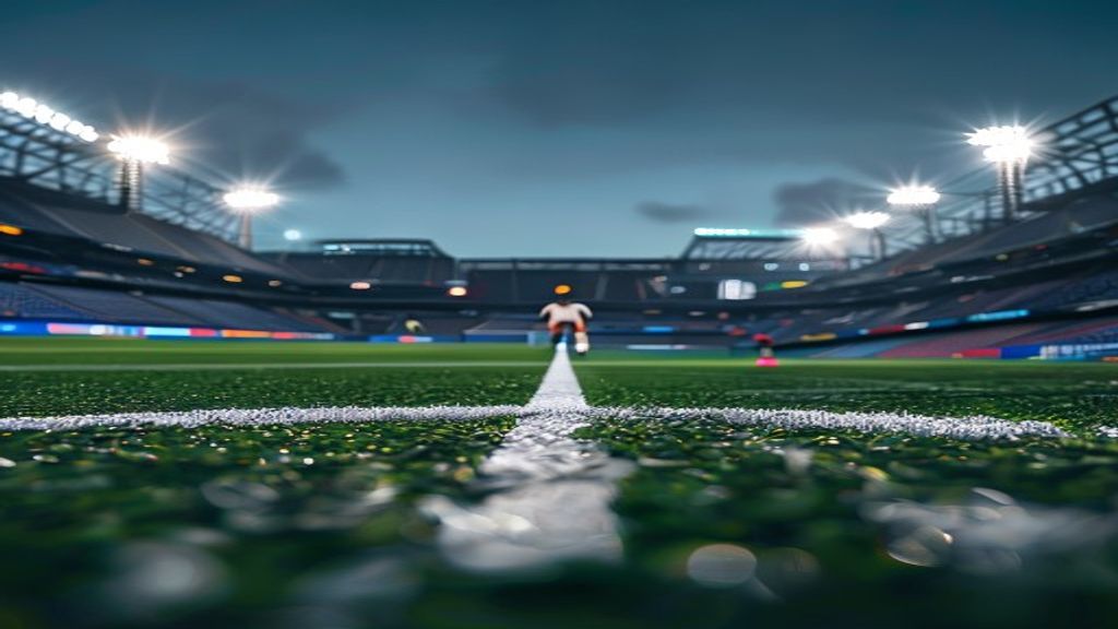 Editorial graphic depicting FIFA World Cup 2026 and American sports crossover theme