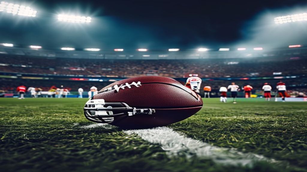 Illustration showing a college football strategy graphic with betting odds icons.