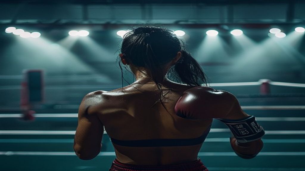 Editorial graphic highlighting Amanda Serrano world title defense against Lucrecia Manzur