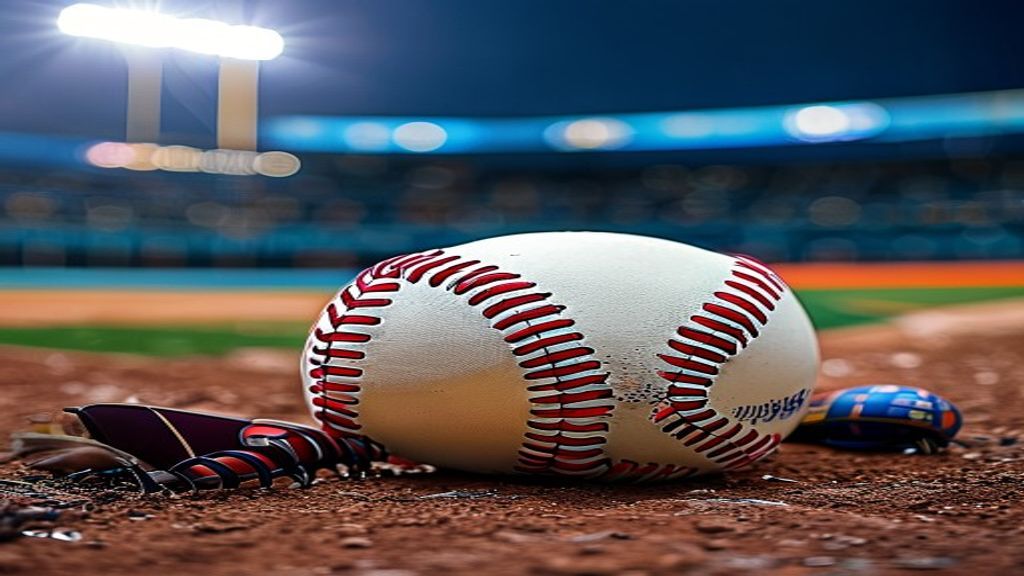 Editorial illustration showing baseball championship futures odds and team standings graphics.