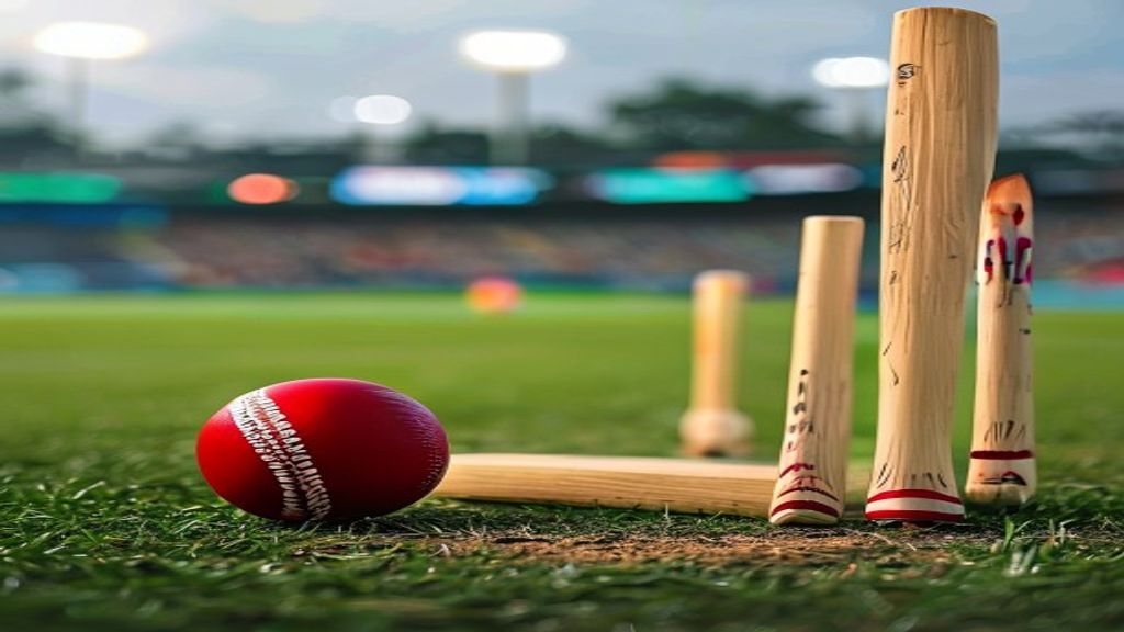 t20 international — Cricket action shot featuring players during the India tour of England 2026