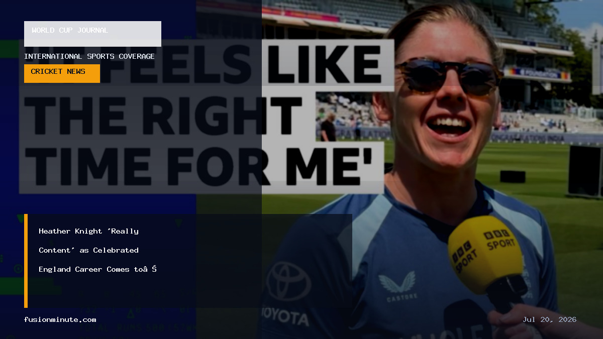 Former England cricket captain Heather Knight smiling during a press conference.