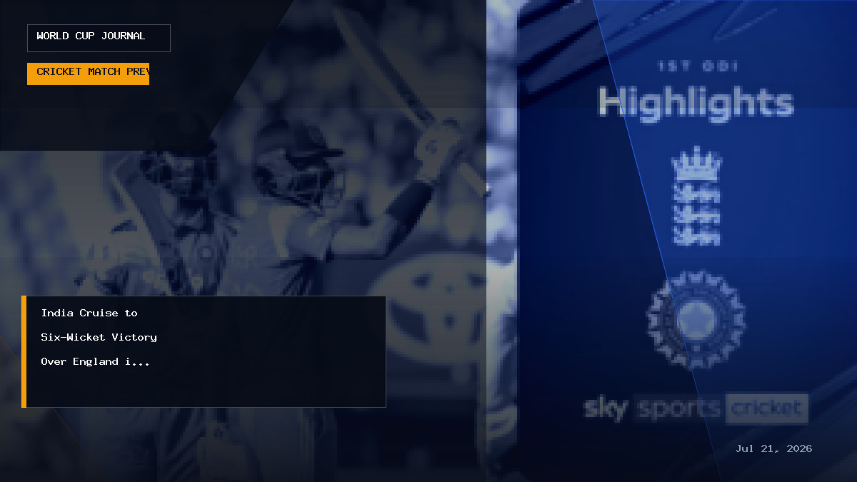 An editorial graphic representing the cricket match between England and India at Edgbaston.