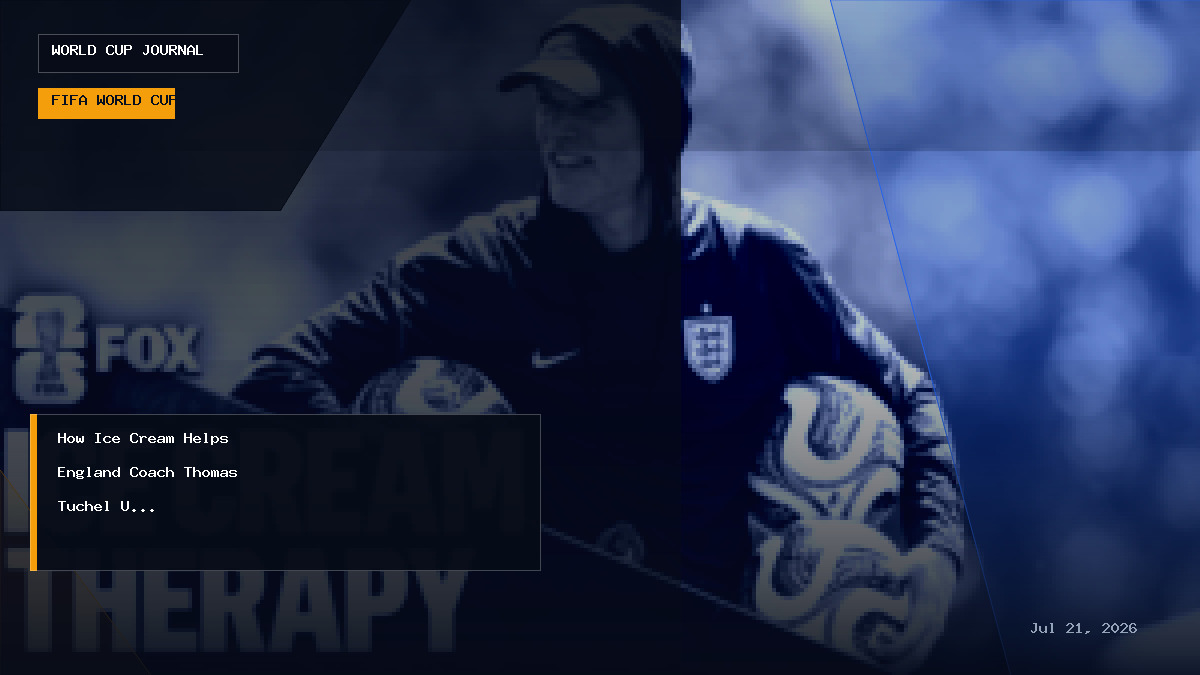 England manager Thomas Tuchel speaking at a press conference during the World Cup.