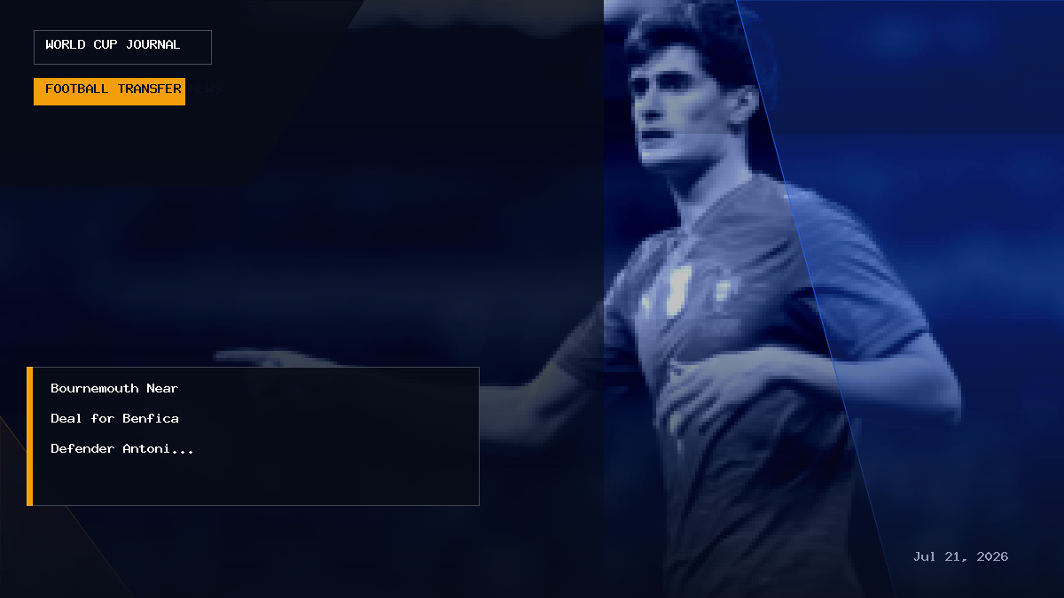 Digital editorial illustration representing Bournemouth's transfer target António Silva