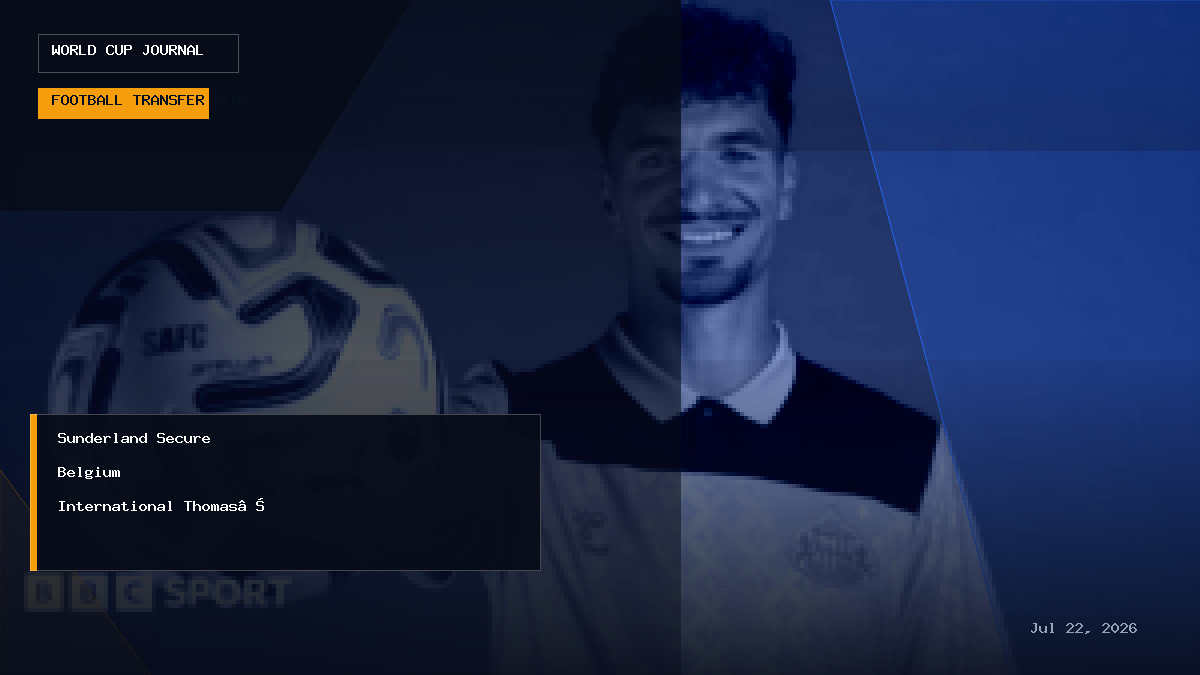 Editorial graphic illustrating Thomas Meunier joining Sunderland