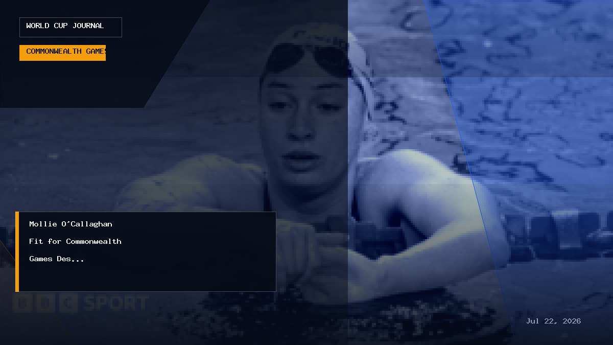 Editorial graphic representing competitive swimming at the Commonwealth Games