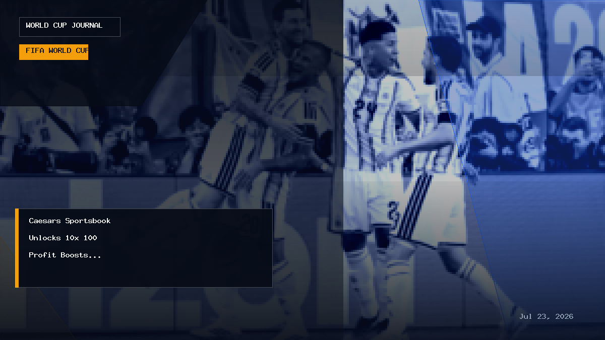 Editorial graphic depicting England versus Argentina World Cup semifinal theme