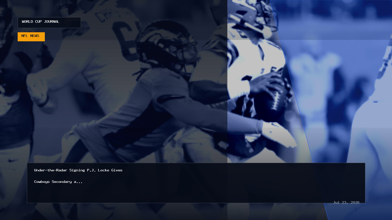 Illustration depicting a Dallas Cowboys football helmet and defensive strategy board