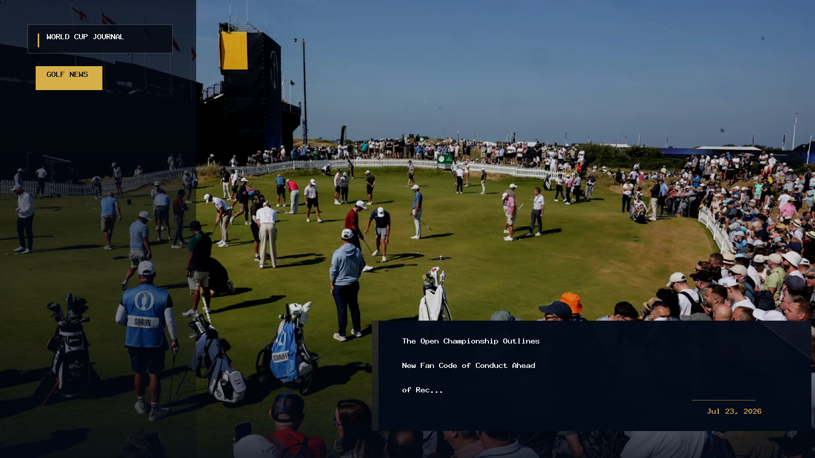 Editorial vector illustration representing spectator etiquette and golf tournament crowds.