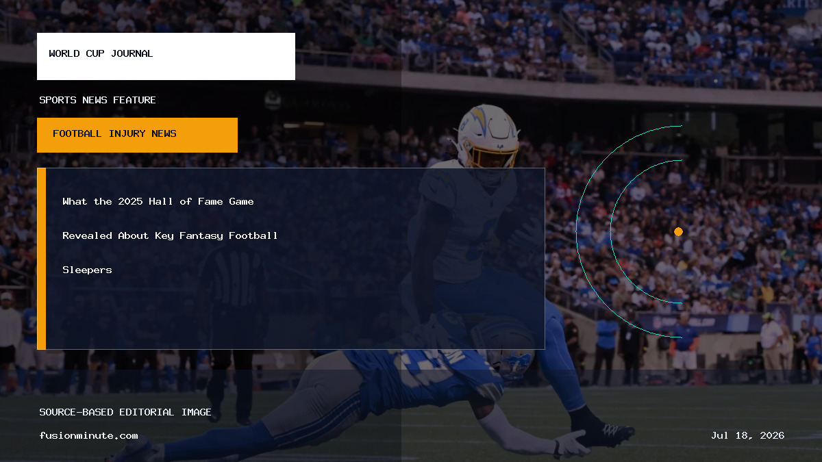Los Angeles Chargers rookie running back Omarion Hampton rushing during the 2025 Hall of Fame Game.
