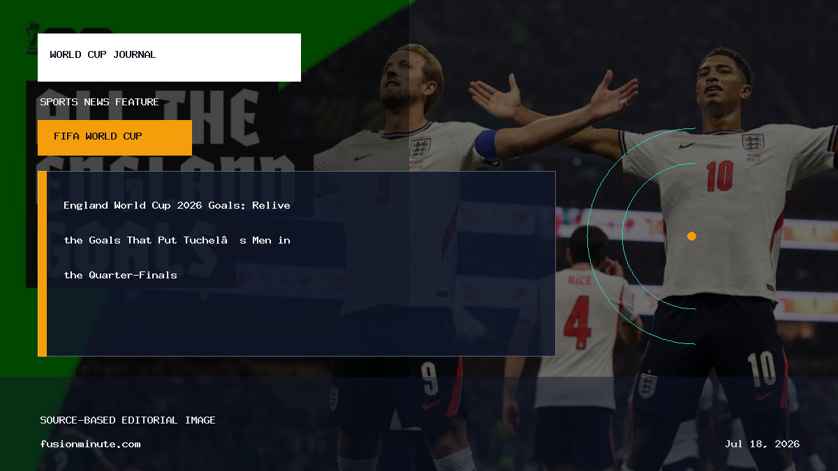 England national football team players celebrating a goal during the 2026 World Cup.