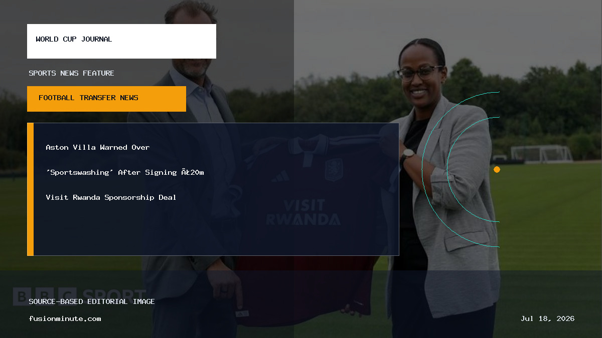 Aston Villa shirt featuring the Visit Rwanda sponsor logo